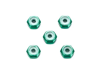 2mm 铝合金 螺帽 (绿色5个)